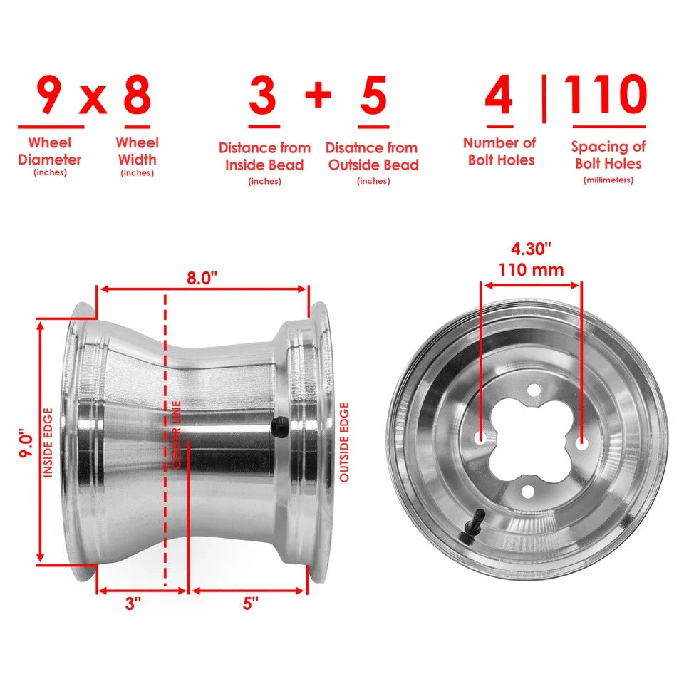 Caltric Rear Wheel Rim For Honda All Terrain Cycle 350 ATC350X 1985-1986