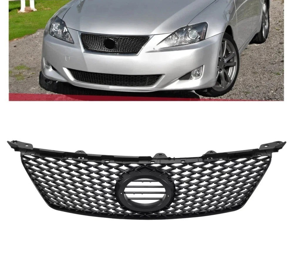 For Lexus IS250 IS350 2006-2008 Black Sport Mesh Grille Front Hood Bumper Grill