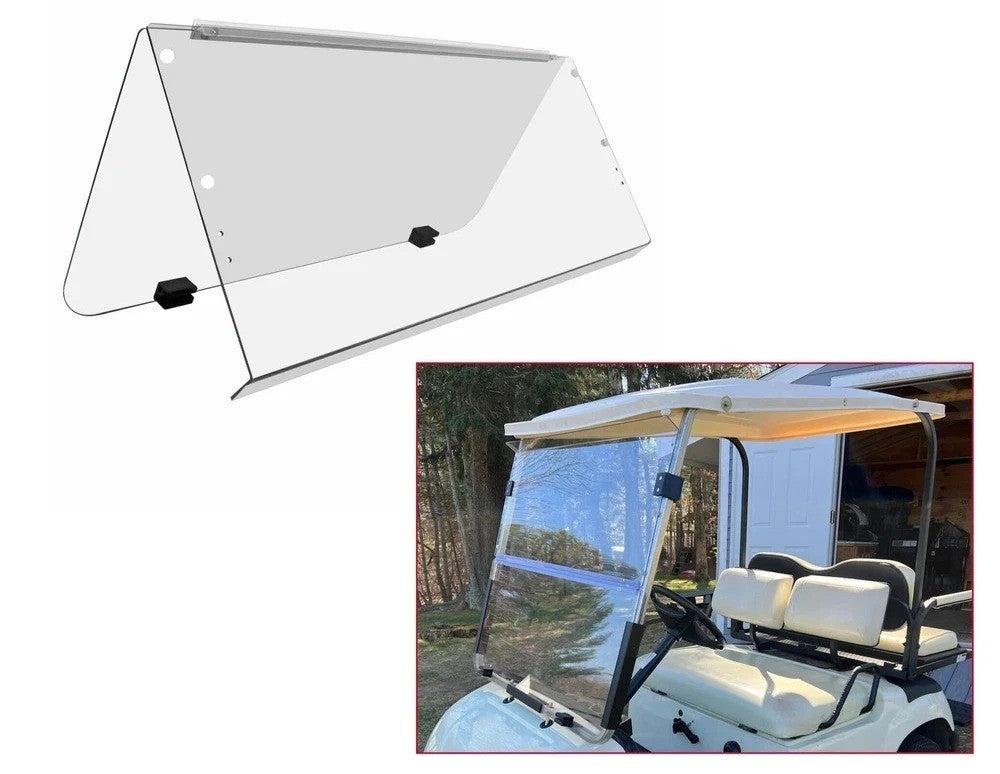 Golf Cart Folding Windshield Windscreen For Yamaha G14 G16 G19 1995-2003