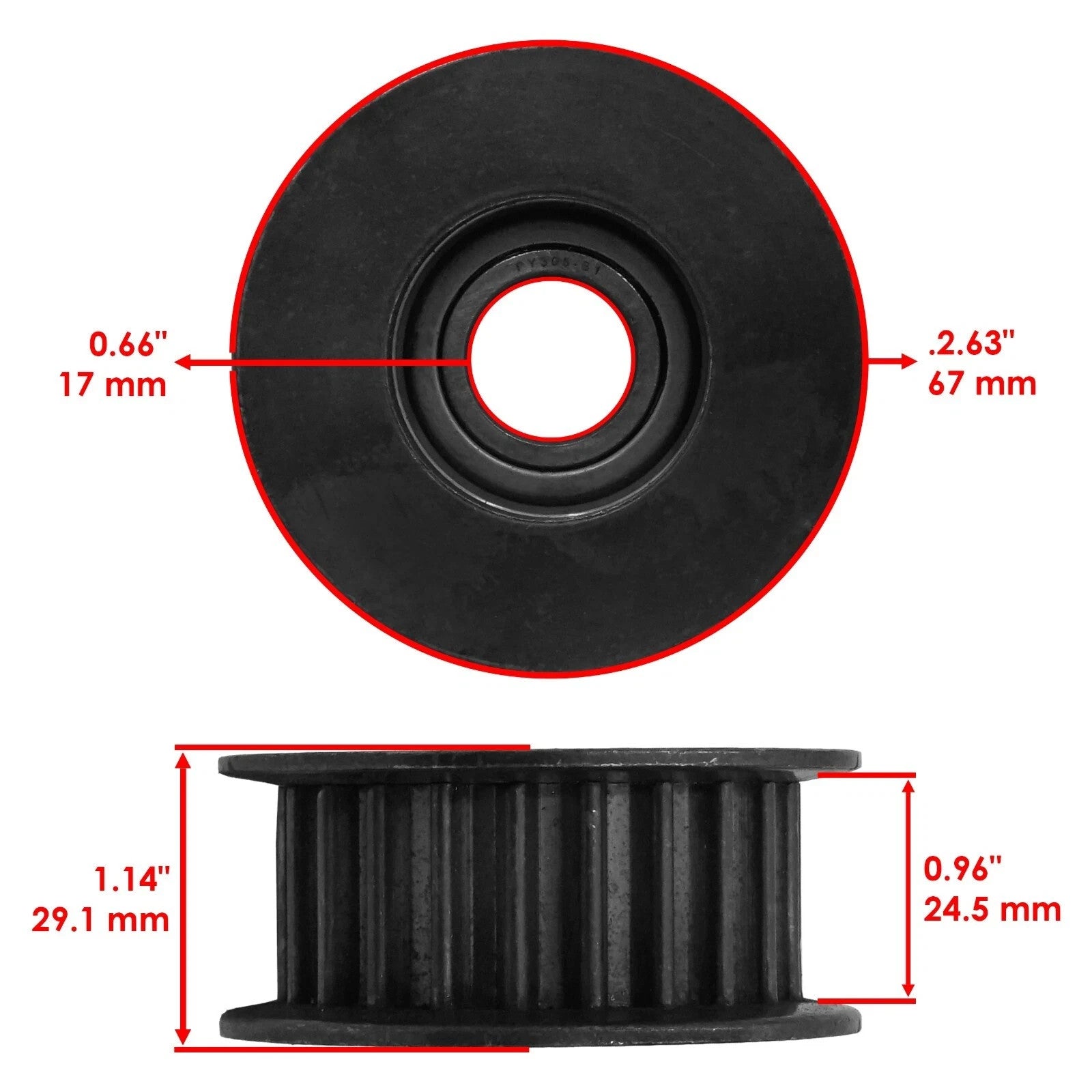 Caltric AM129750 Drive Belt Pulley for John Deere X324 GT225 GT235 GT245 GX355