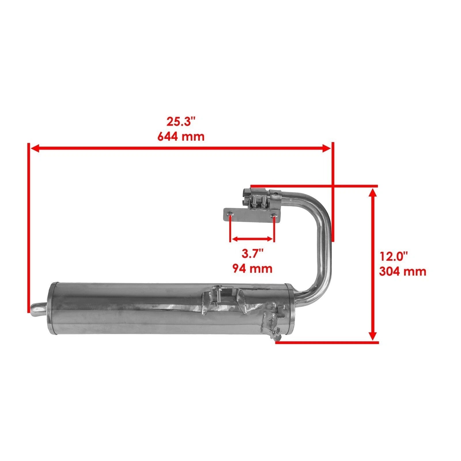 Exhaust Muffler & Gasket For Yamaha Rhino 450 YXR45F 2006-2009 All Options