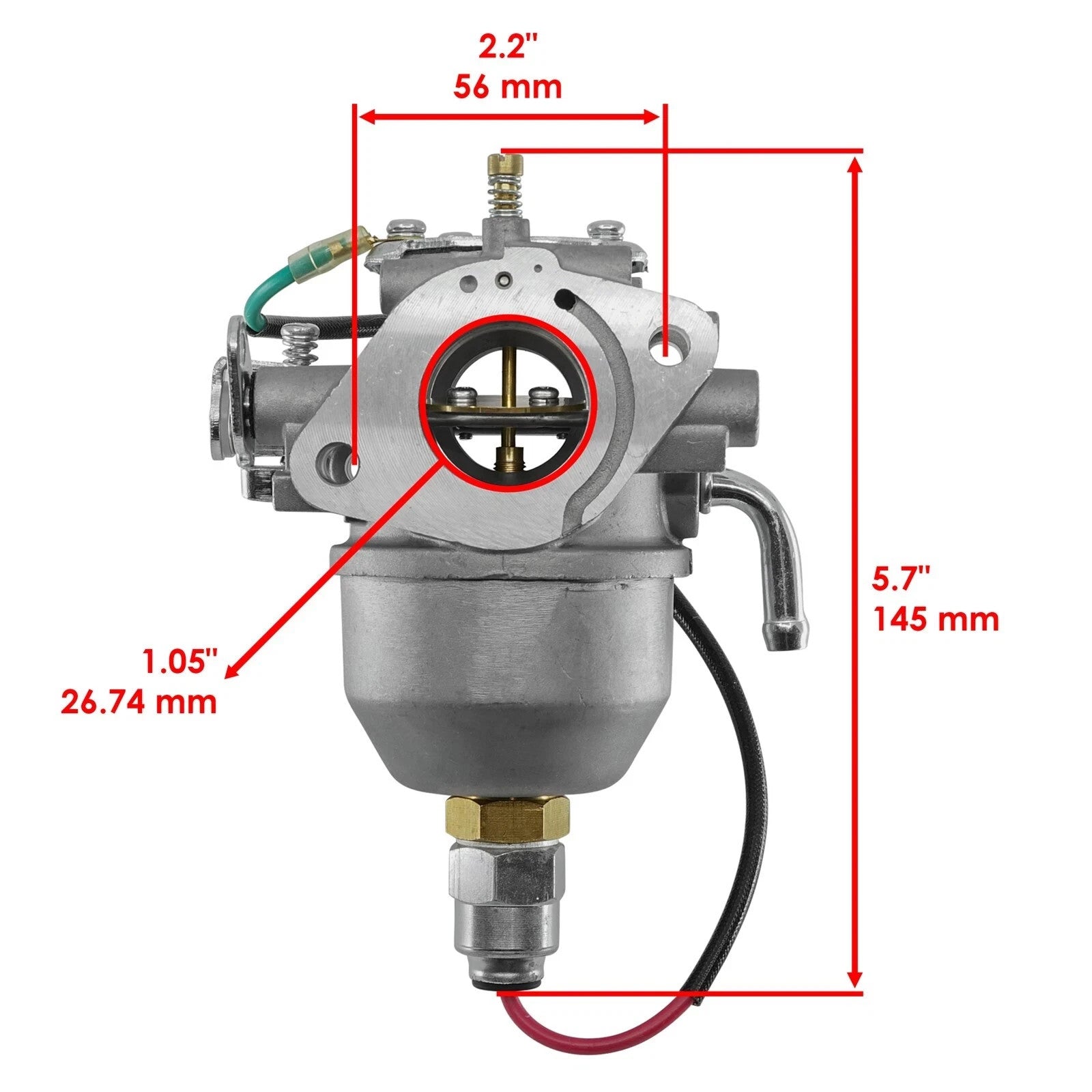 Caltric Carburetor For Kohler Command CV22 Garden Tractor 22HP 24-853-25-S