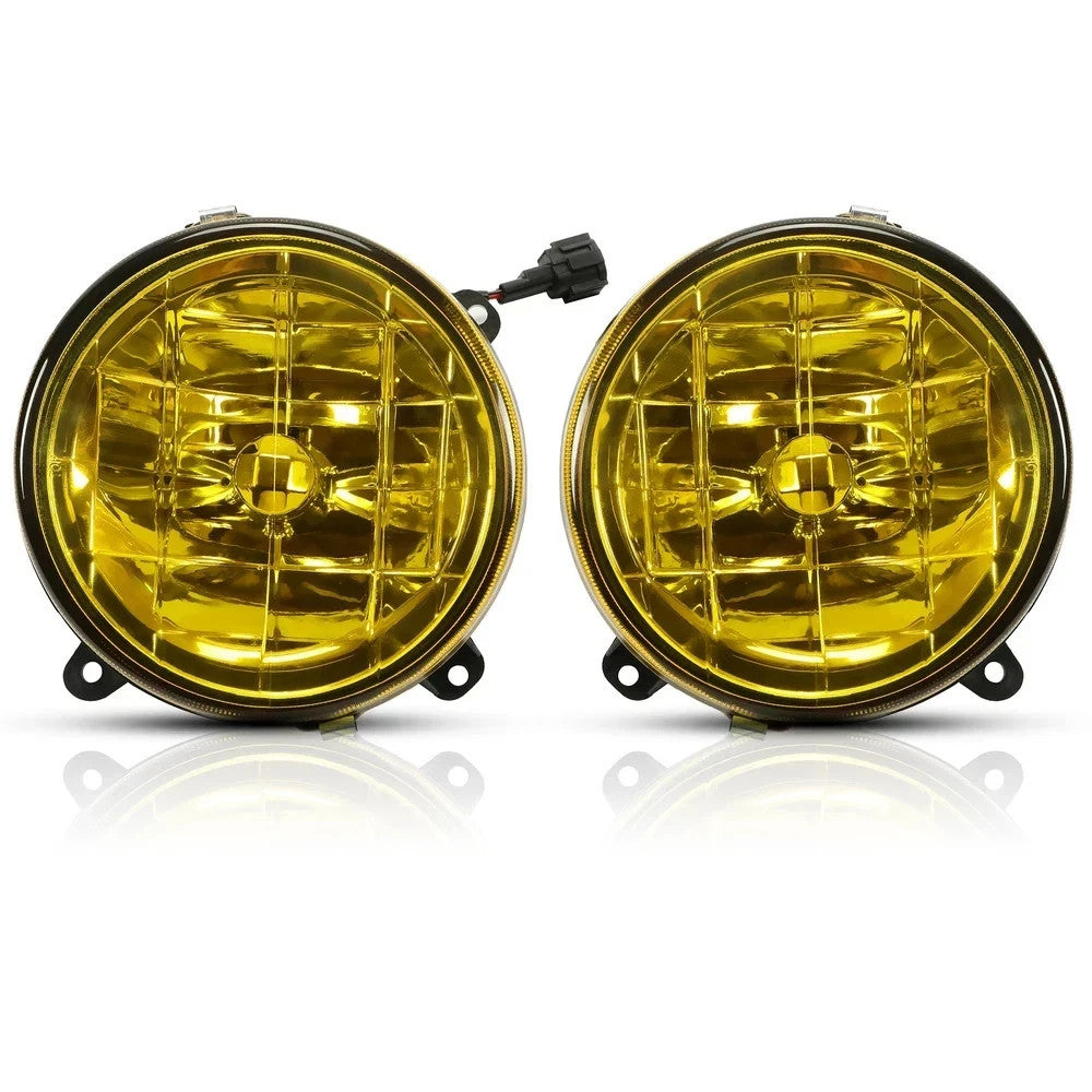 HECASA Yellow Lens Glass Fog Light Set Fit For 2002-2003 Subaru Impreza RS / WRX