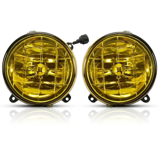 HECASA Yellow Lens Glass Fog Light Set Fit For 2002-2003 Subaru Impreza RS / WRX