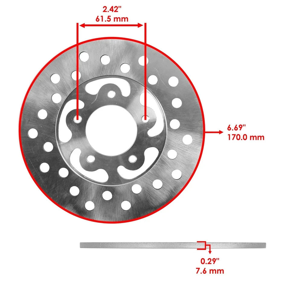 Caltric Rear Brake Disc Rotor For Honda Rancher 420 TRX420 4x4 2009 2010-2021