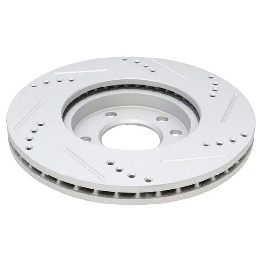 Brake Rotor Drilled Slotted Zinc Coated &Ceramic Pad Front & Rear Set