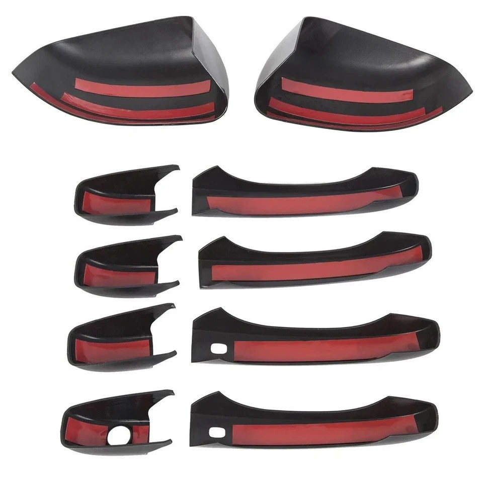 Mirror Covers+Door Handle Covers For Jeep Grand Cherokee/Dodge Durango 2011+