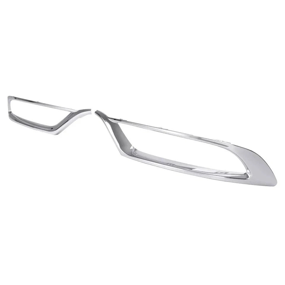 HECASA Pair Chrome Fog Light Cover Trim Bezels LH&RH For Chrysler 300 2015-2024