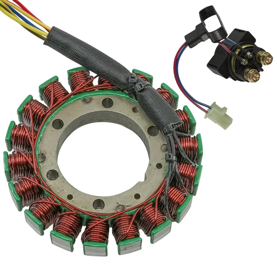 Stator & Solenoid for Yamaha YFM350 Warrior 350 2002 2003 2004 Atv New