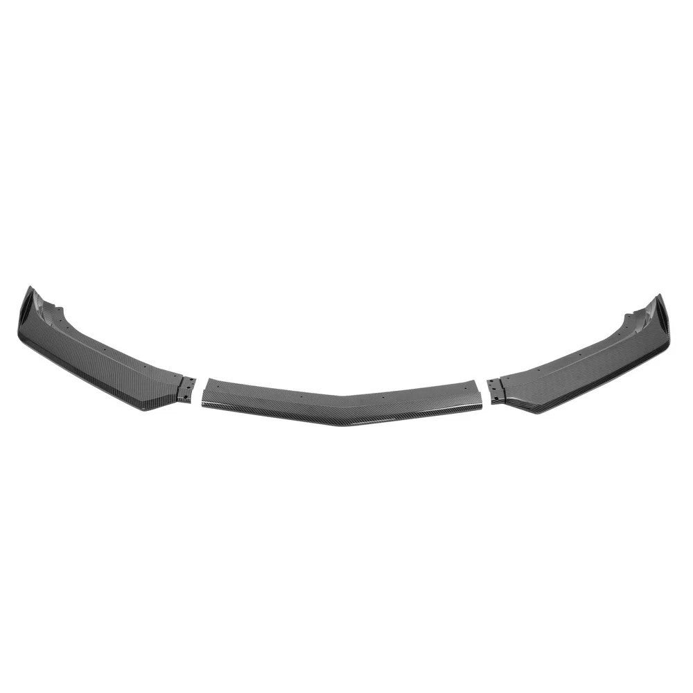 Front Bumper Lip Spoiler Carbon Look 3PCS For 2016-24 Chevy Camaro LT/LS/RS/SS
