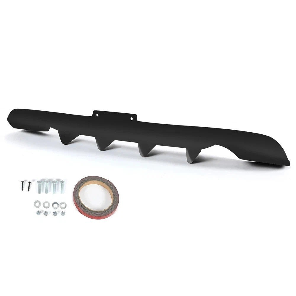 For Infiniti G35 Coupe 2003-2006 JDM Style 4-Fins Rear Bumper Lower Diffuser Lip