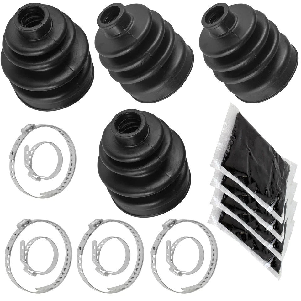 2 Front Axle Inner Outer CV Boot Kit for Yamaha Big Bear 350 YFM350FW 4X4 87-97