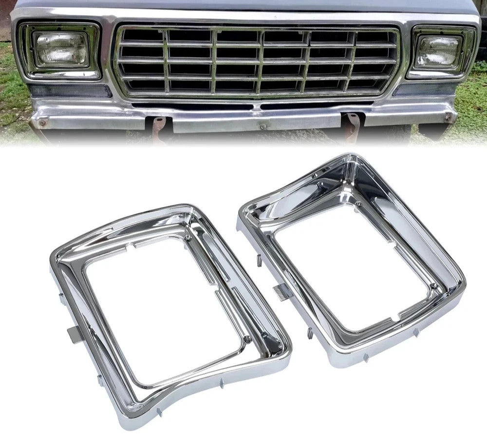 Headlight Bezel Trim For 1978-1979 Ford F100 F150 F250 F350 Bronco # FO2513115