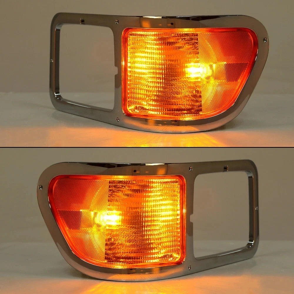 Fit 2000-2015 Ford F650 F750 F-650 -F750 Headlights Bezel Corner Light Pair