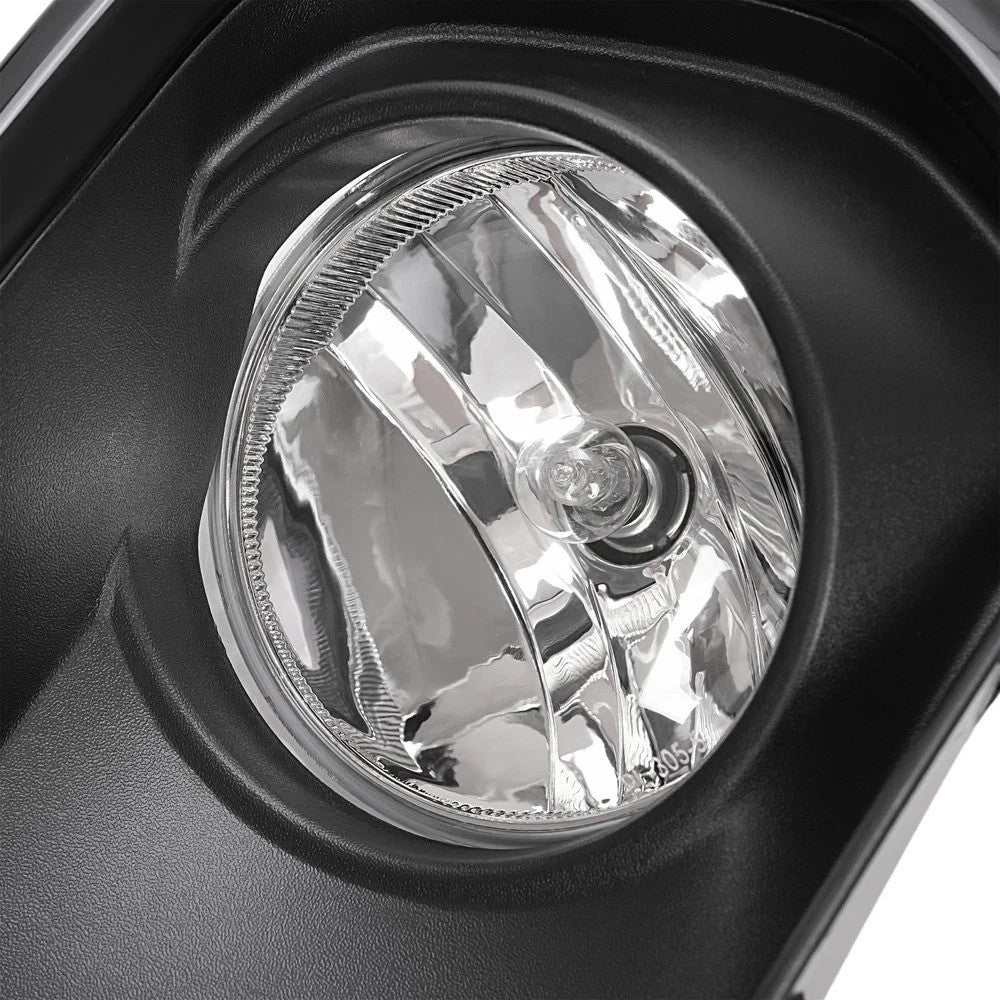 For Chevy Colorado 2021 2022 Clear Fog Light Lamp w/Black Bezel Relay Bulbs Pair