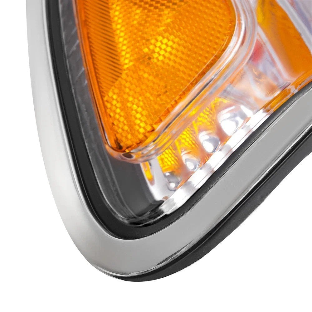 HECASA For Toyota Tacoma Truck 2001-04 Driver Side Turn Signal Light Chrome Trim