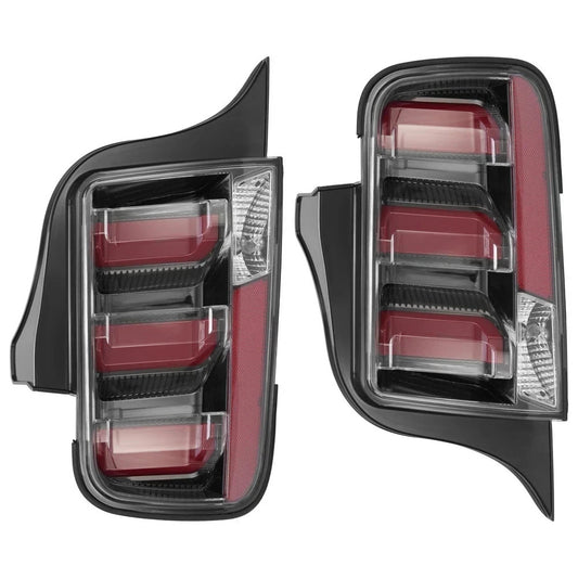 HECASA Clear LED Tube Tail Lights For Ford Mustang 2005-2009 Signal Brake Lamps