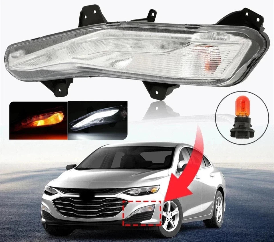 For 2019 2020 2021 2022 2023 Chevy Malibu Fog Light w/LED DRL Turn Signal Left