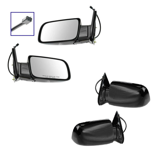 Mirrors Power Black Folding Left/Right Pair Set for Chevy GMC Pickup Truck