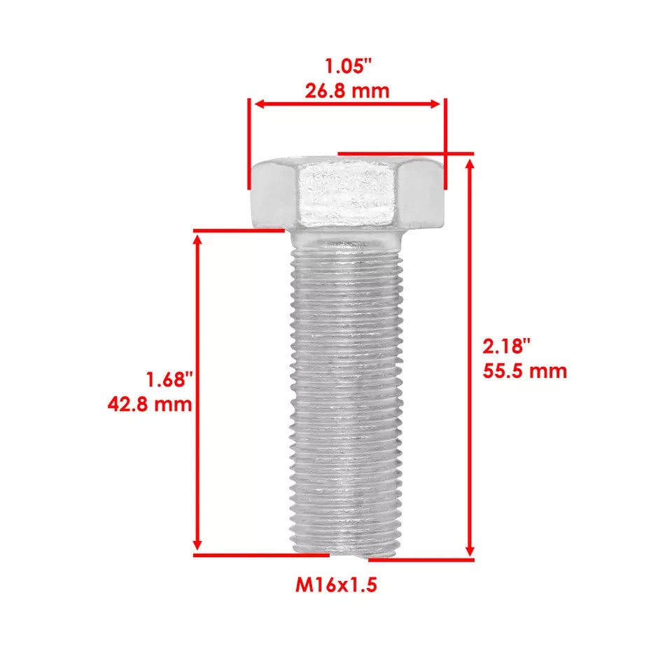 Caltric M16x1.5 Bolts Hex .62-18 x 1.75 for Ariens Gravely 05901822 05978900