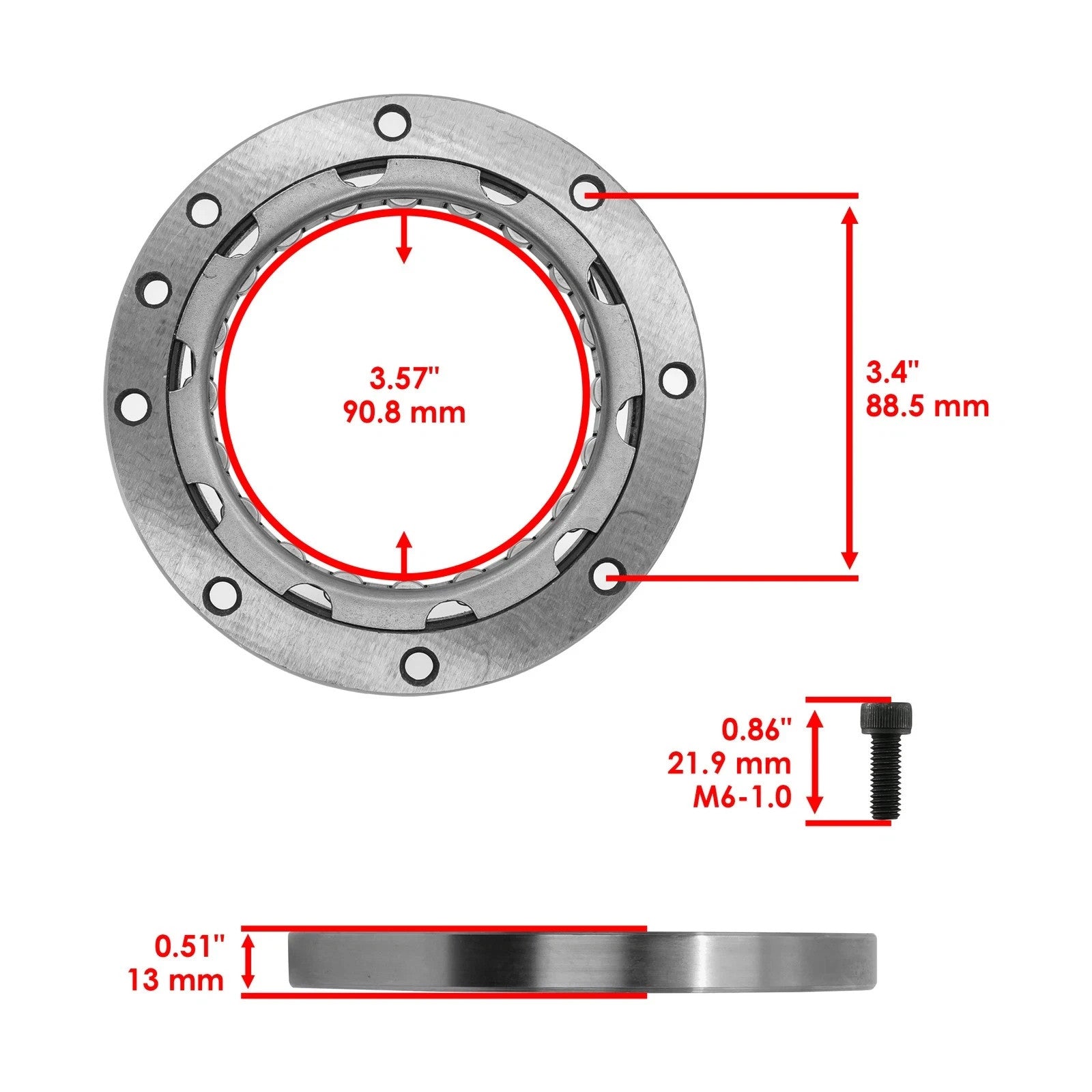 Starter Clutch And Gear W/Gasket for Yamaha V Star 1100 Custom XVS1100 2000-2009