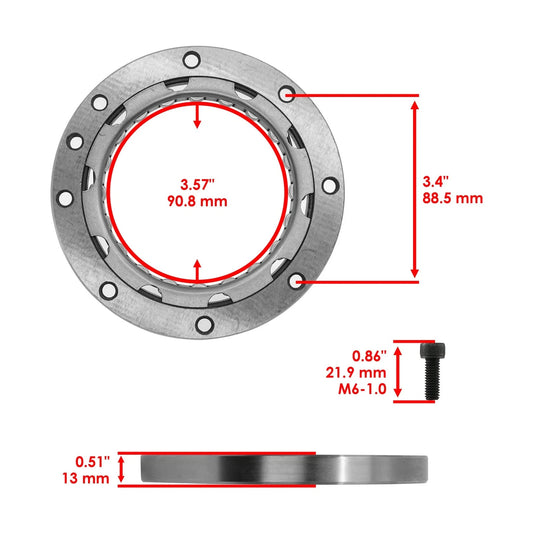 Starter Clutch And Gear W/Gasket for Yamaha V Star 1100 Custom XVS1100 2000-2009