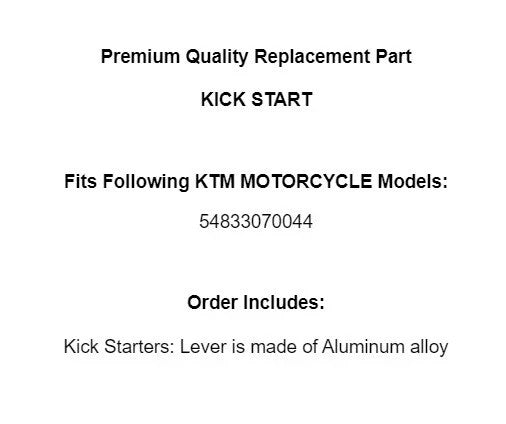 for KTM Oem 54833070044 Kick Start LEVER Starter PEDAL