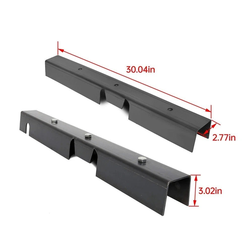 For 1987-1995 Jeep Wrangler YJ Set Center Skid Plates Rust Repair Frame 30"