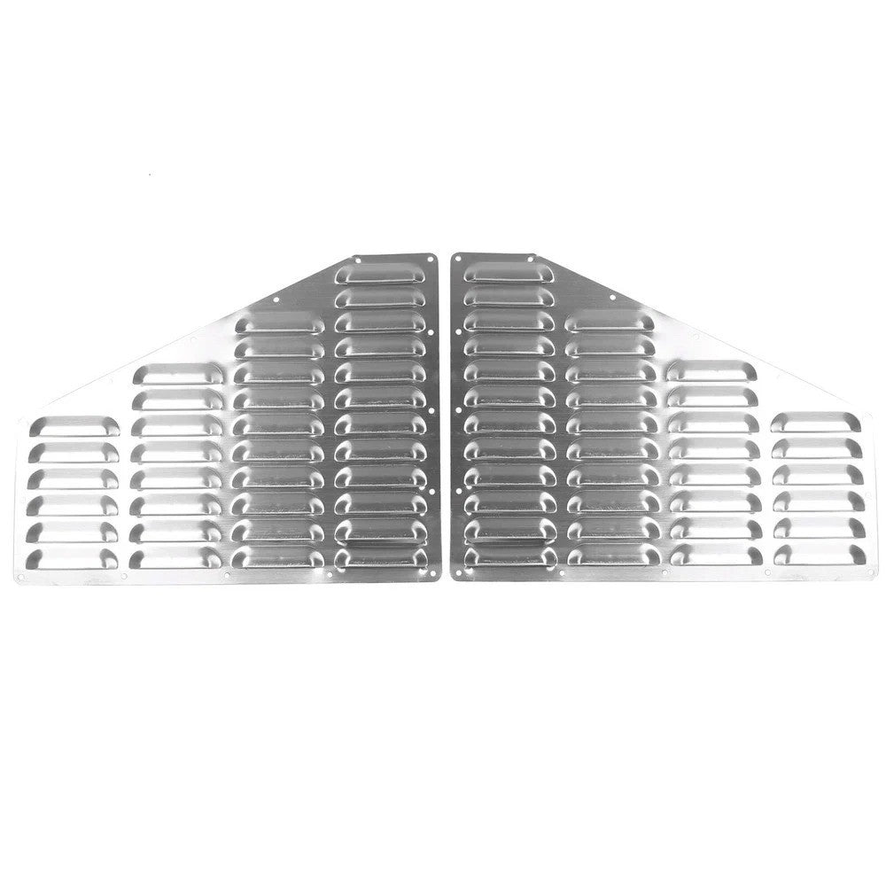 For Jeep XJ Cherokee 1984-2001 2Pcs Silver Hood Louver Alum Vent Panels Kit