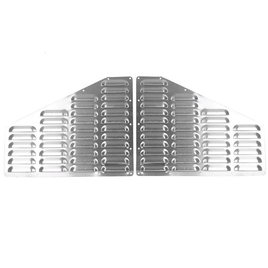 For Jeep XJ Cherokee 1984-2001 2Pcs Silver Hood Louver Alum Vent Panels Kit
