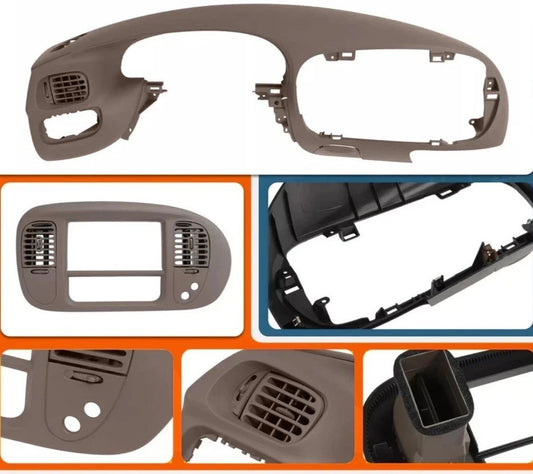 For Ford F150 Expedition 1997-2003 Brown Dash Pad Bezel +Center Dash Radio Bezel