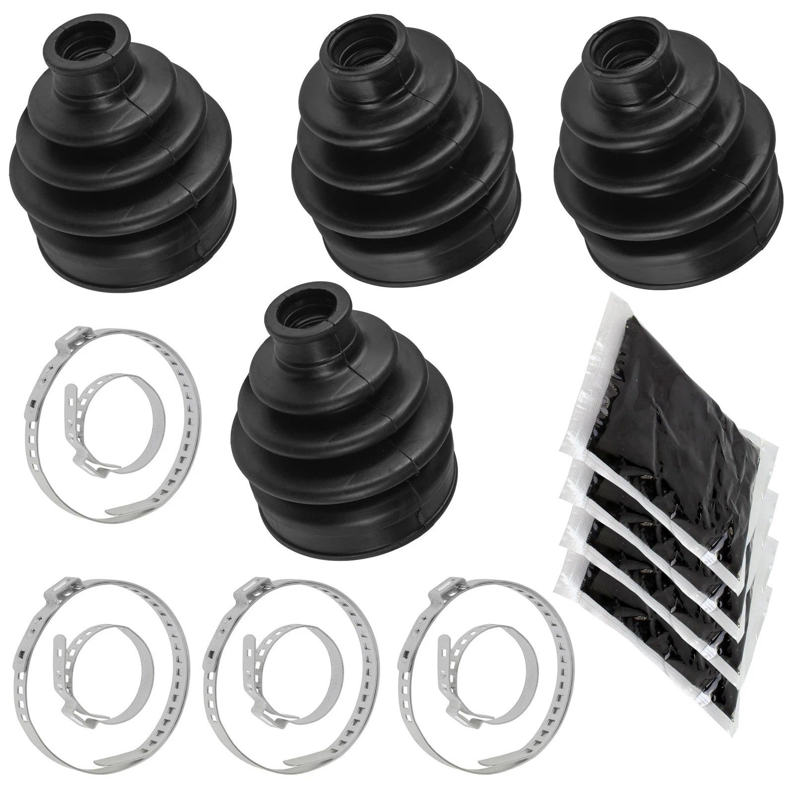 2 Front Axle Inner Outer CV Boot Kit for Honda TRX500FE Foreman 500 4X4 2005-13