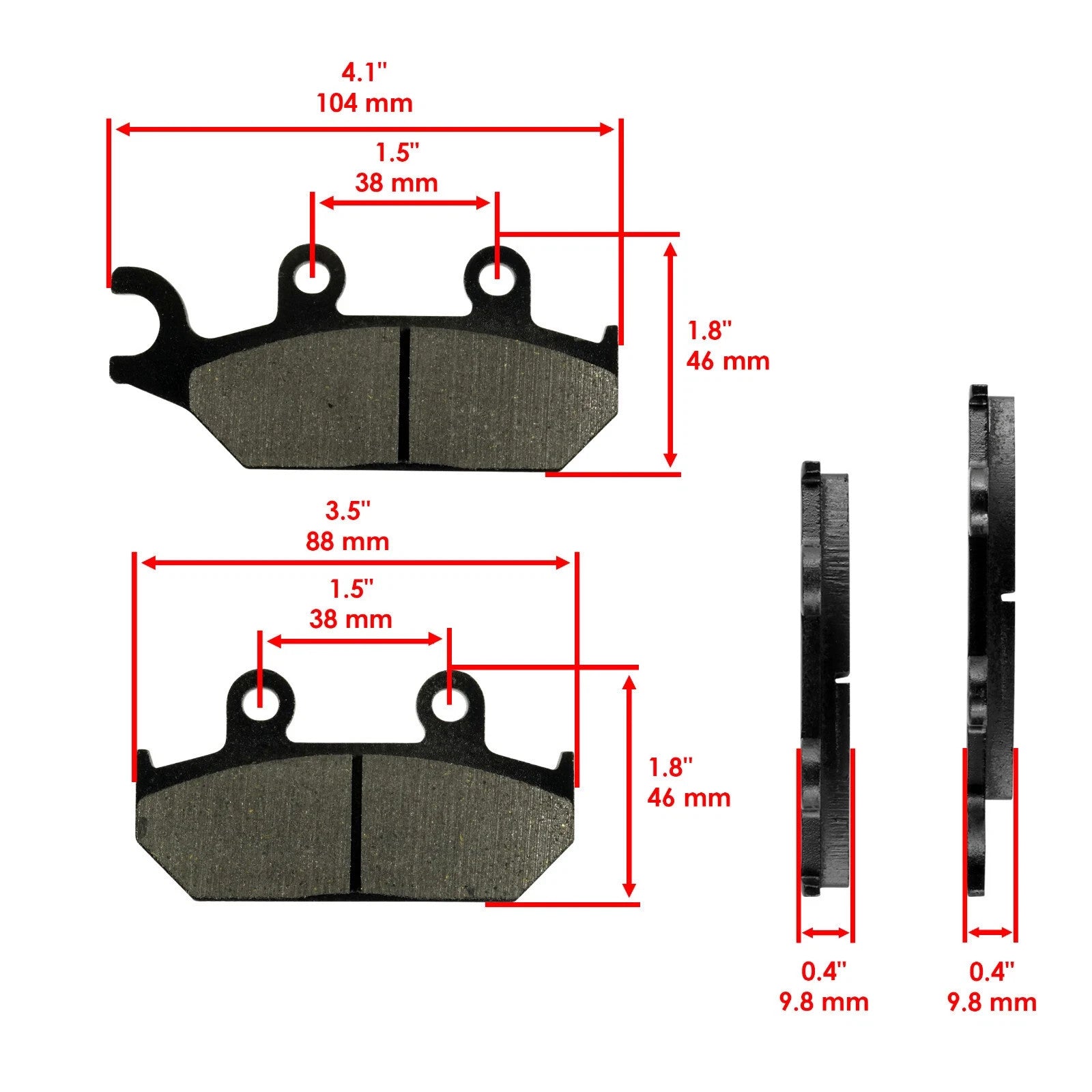 Front & Rear Brake Pads for Yamaha XT600 1990 1991 1992 1993 1994 1995