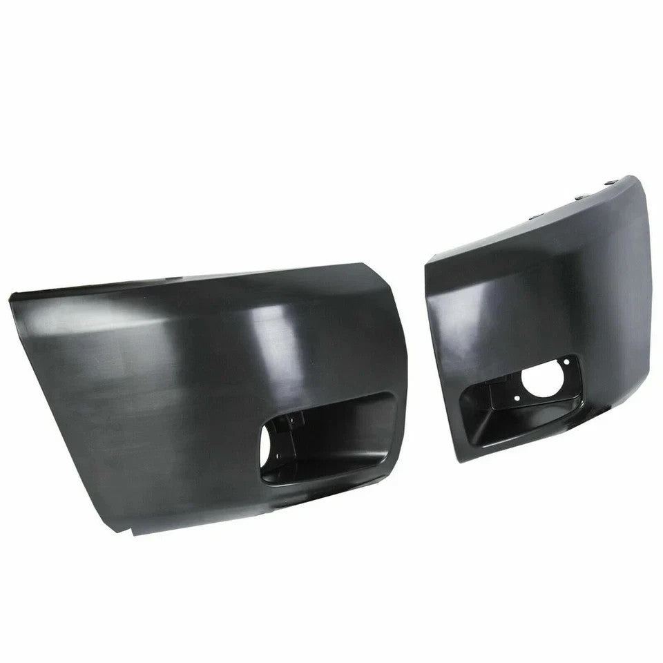 Bumper End Caps Set For 2007-2013 Chevy Silverado 1500 Fog Light Holes Front