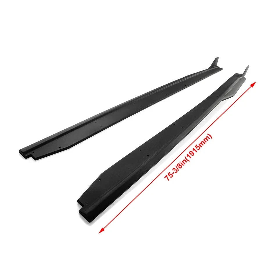 NEW Side Skirt Extension Splitter W/ Winglet GT500 Style For 15-23 Ford Mustang