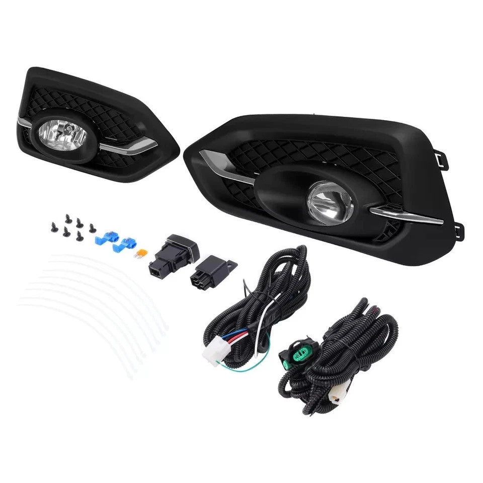 For Honda Civic 2-Door Coupe 2014-2015 Fog Lights Lamps w/Switch+Bulbs LH & RH
