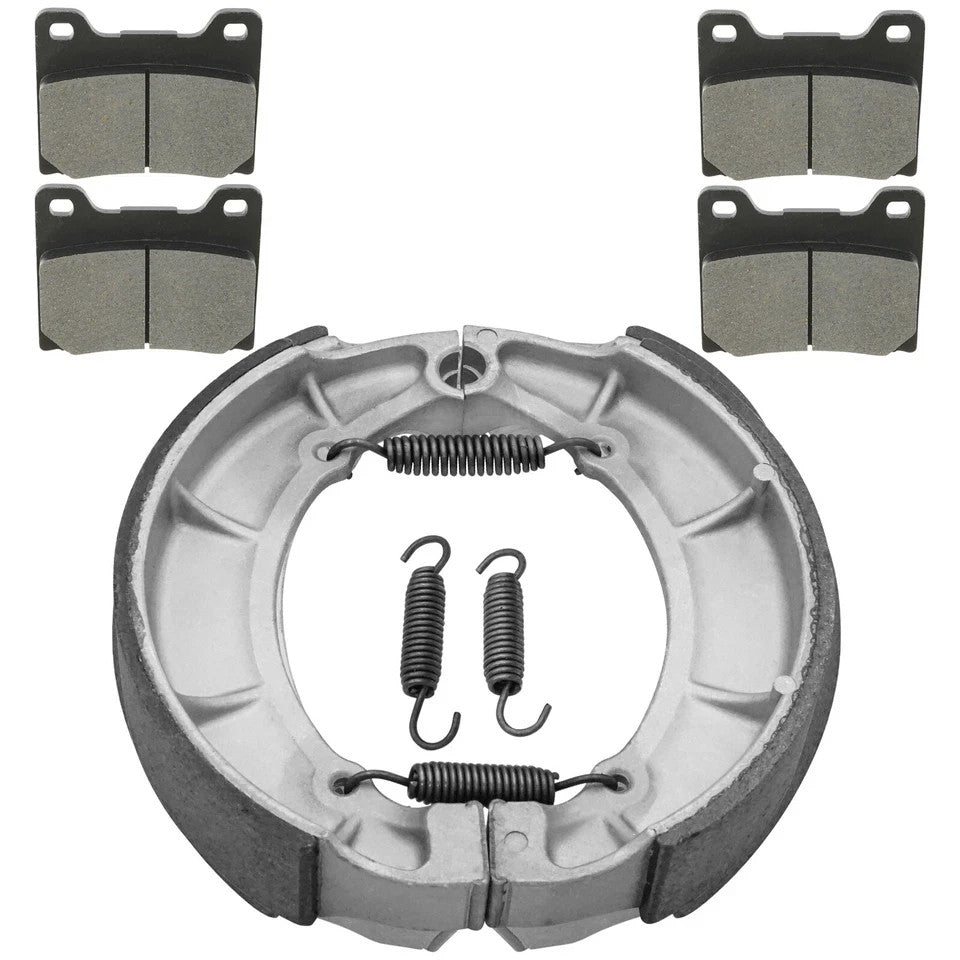 Front Brake Pads & Rear Brake Shoes for Yamaha XV750 Virago 750 1988-1997