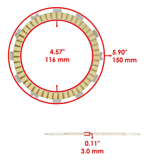 Clutch Friction Plates for Polaris Predator 500 2003 2004 2005 2006 2007