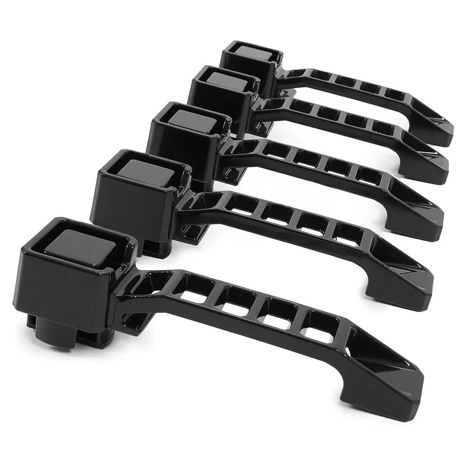 HECASA 5PCS Exterior Door Handles Powder Coated For Jeep Wrangler JK/JKU 07-18