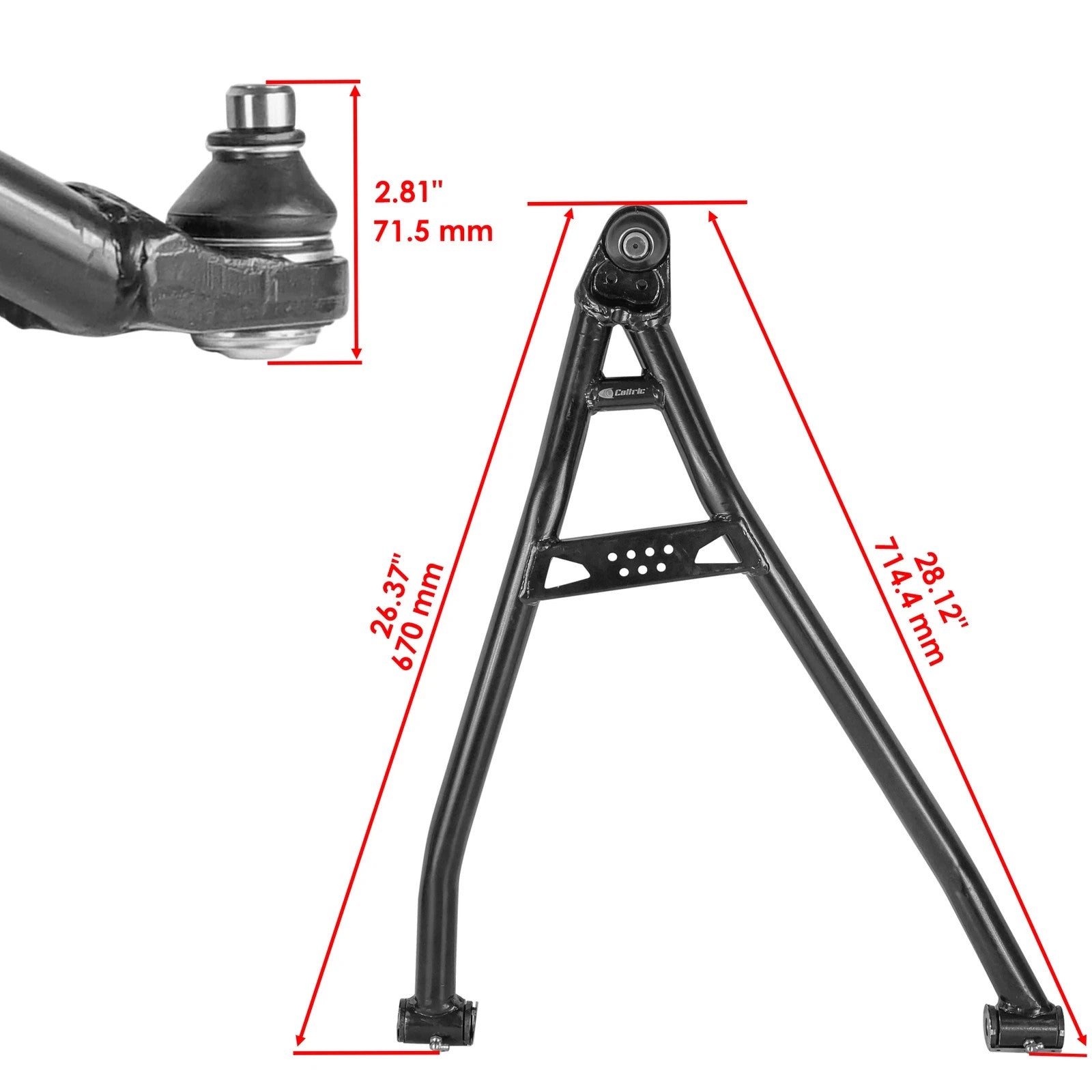 Caltric Front A-Arm For Can-Am Maverick X3 Max 4x4 2018-2023 Lower Right 64"
