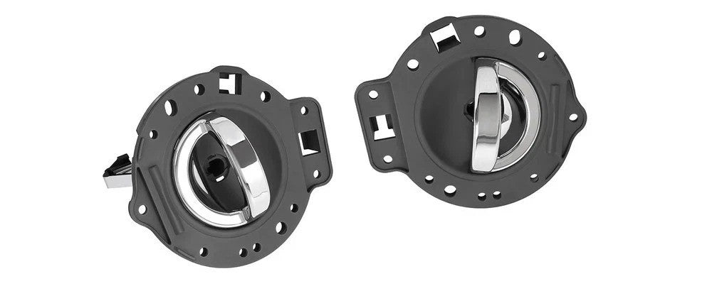 For Jeep Commander 2006-2010 Gray & Chrome Inside Inner Door Handle  2PCS