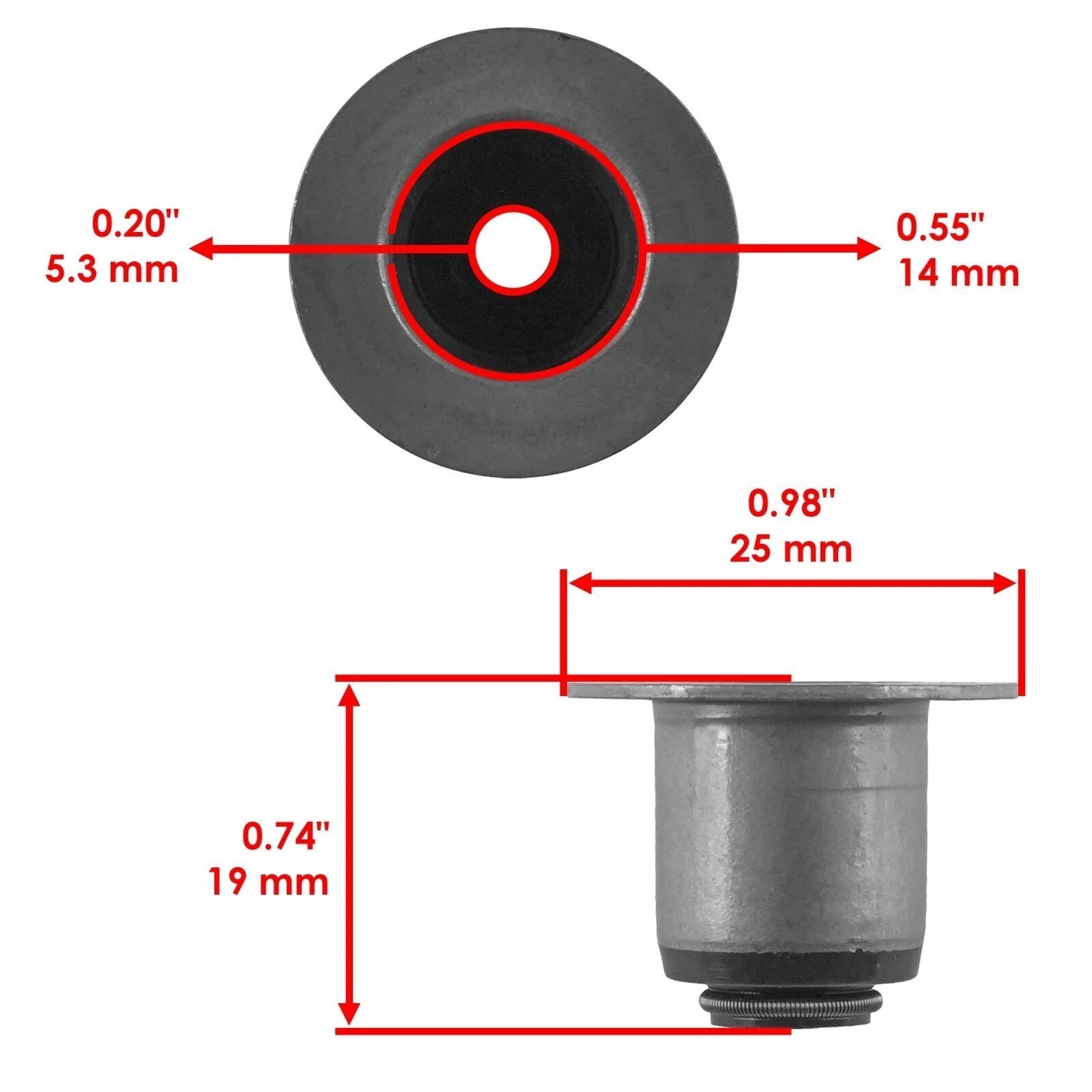 2x Valve Stem Seal for Polaris RZR 800 2008-2010