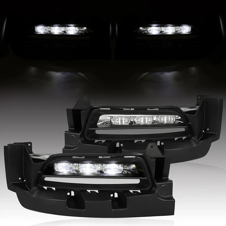 Pair Factory Style LED Fog Lights Bumper Lamps w/Switch For Dodge Charger 15-22