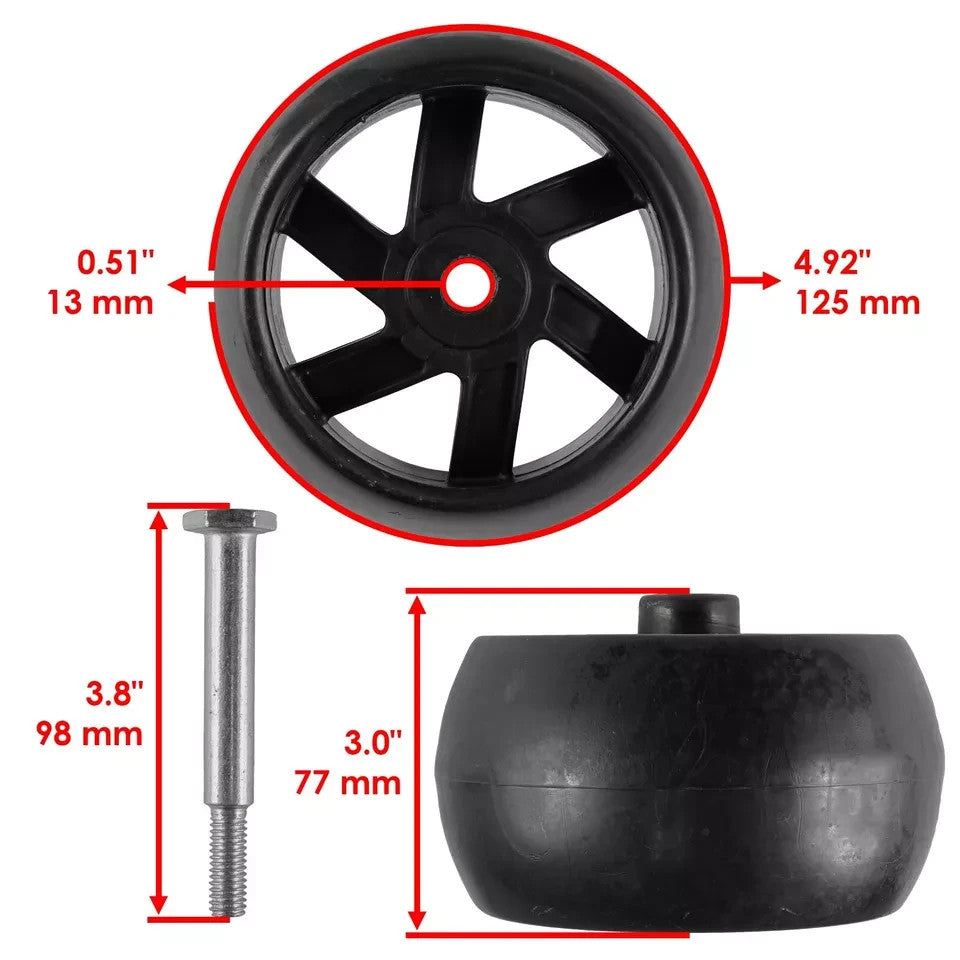 Deck Wheels for Husqvarna YTH24K48 YTH24K54 YTH24V48 YTH24V54 / 589527301 Qty4