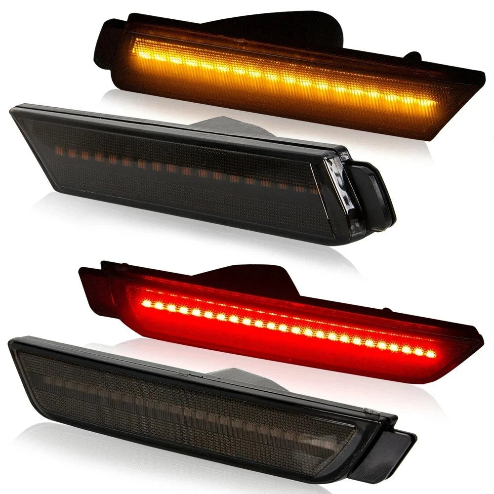 4PCS LED Front Rear Side Marker Lights For 2010-2015 Chevy Camaro SS LT ZL1 LS