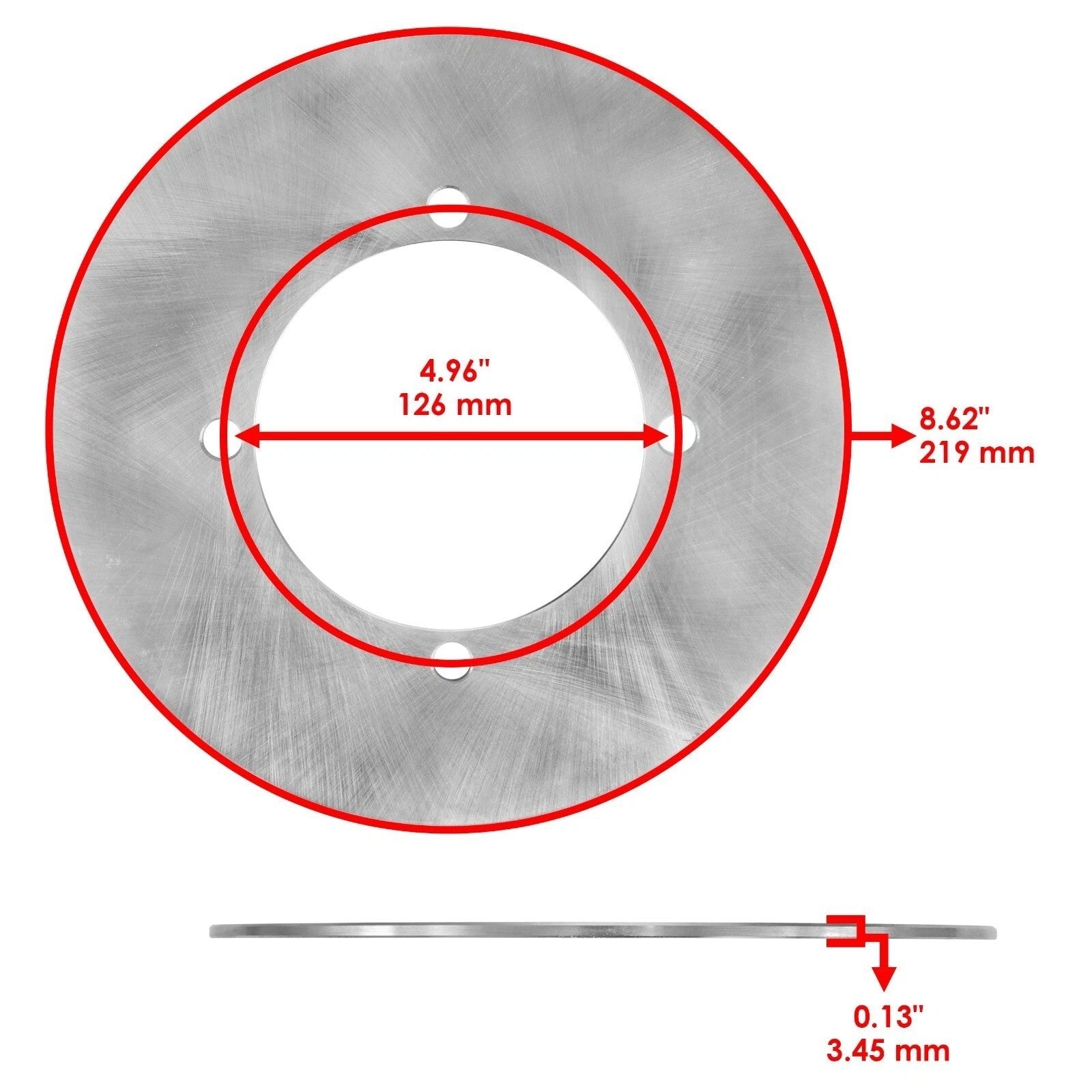 Rear Brake Rotor Disc Fits Yamaha Kodiak 450 YFM450F 2005-2006 1D9-F5831-00-00
