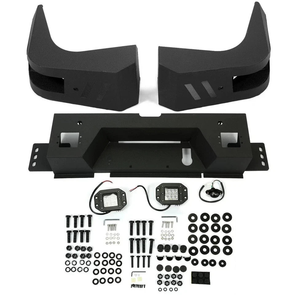 Rear Bumper For Dodge Ram 2500 3500 2010-2024 w/ LED Lights Steel Powder Coated