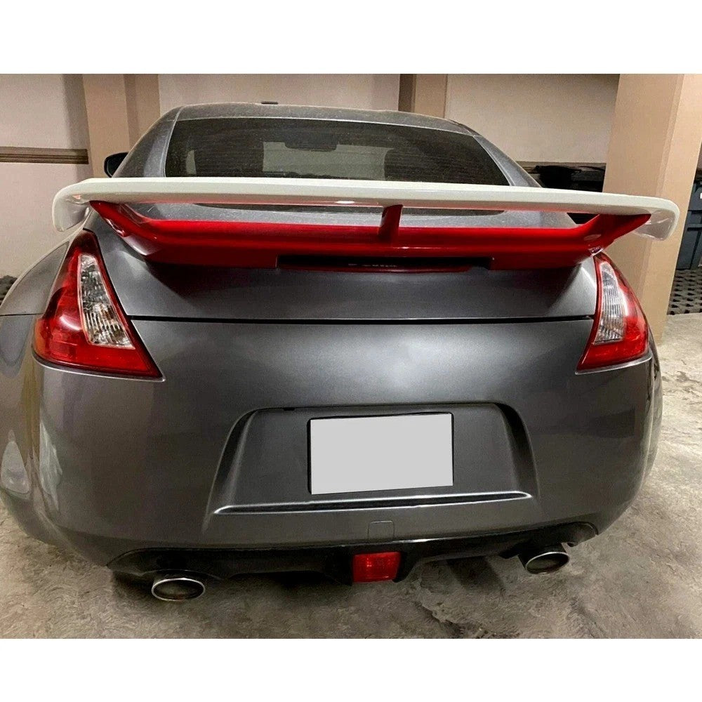 HECASA Fits 2009-2021 Nissan 370Z Z34 Fairlady Z Nismo Trunk Spoiler Wing White