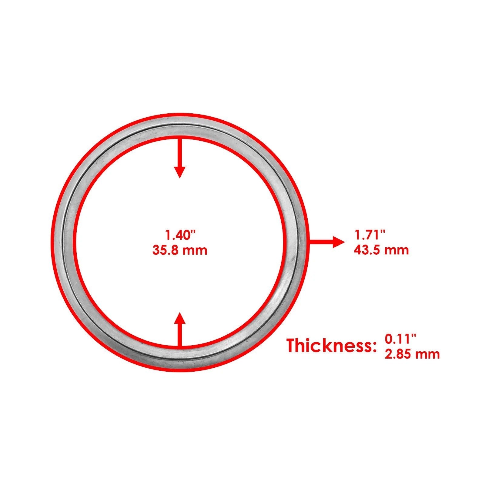 2 Exhaust Pipe Gaskets for Kawasaki VN900C Vulcan 900 Custom 2007-2023