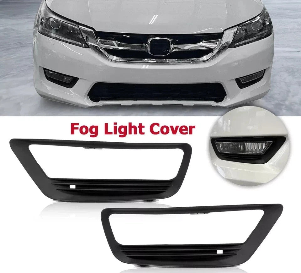 For 2013 2014 2015 Honda Accord LX EX EX-L Fog Light Cover Trim Bezel Pair